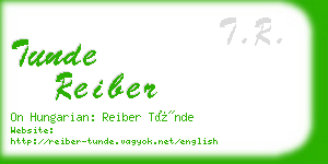 tunde reiber business card